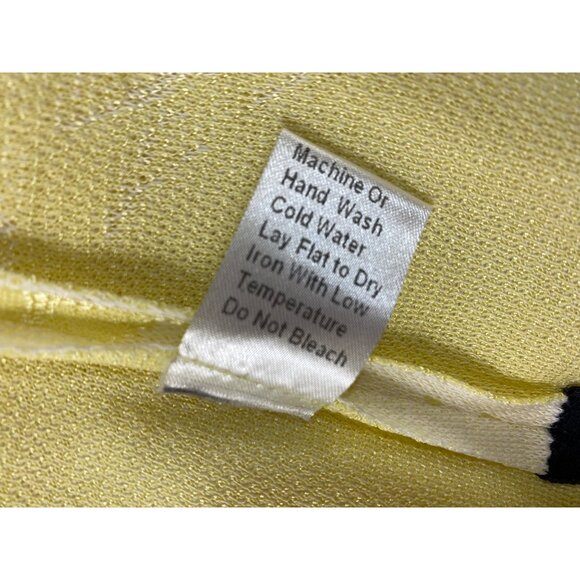 Misook 1X Yellow Black Open Front Jacket Set Sleeveless Tank Set Classic Luxury - Picture 9 of 12